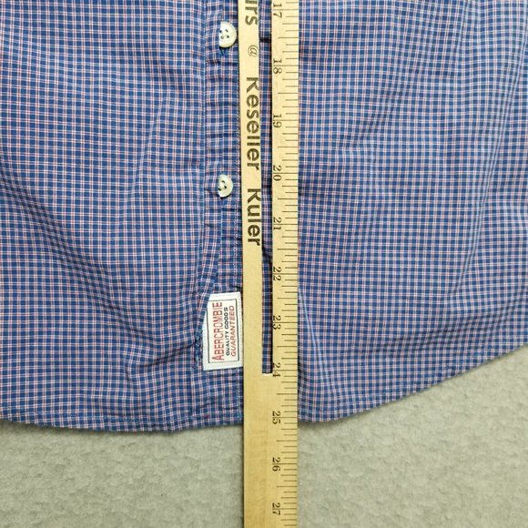 Abercrombie & Fitch Shirt Womens Medium Blue Plaid Button Up Pocket‎ - Picture 12 of 12